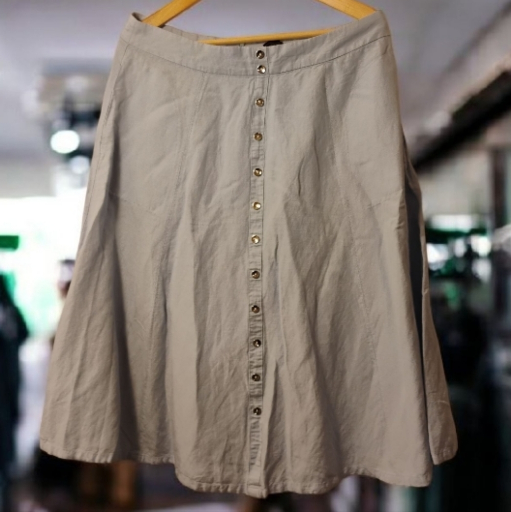 Grace Elements Flowy Skirt Front Button Design - image 1